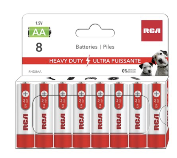 RCA Heavy Duty “AA” Batteries ~ 8/pack